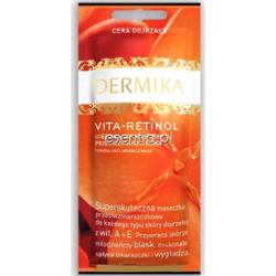Dermika Maseczki Piękności Vita-Retinol - Ujędrniająca maseczka przeciwzmarszczkowa do każdego typu cery dojrzałej 10 ml