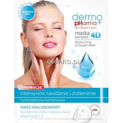 DermoPharma+  Maska kompres 4D intensywne nawilżenie i dotlenienie 21 g