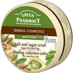 Green Pharmacy  Peeling cukrowo - solny Olej arganowy i Figi 300 ml