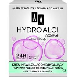 AA Cosmetics  Hydro Algi różowe Krem nawilżająco - korygujący - cera mieszana i normalna 50 ml