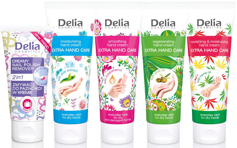Delia Extra Hand Care - kremy do rąk i zmywacz w kremie