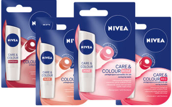 Nivea Care & Color Pomadki pielęgnujące do ust z kolorem