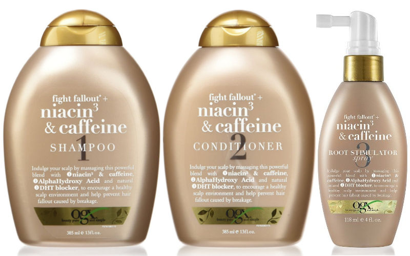 OGX Kosmetyki z niacyną i kofeiną do włosów wypadających