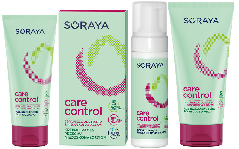 Soraya Care Control kosmetyki do skóry z niedoskonałościami