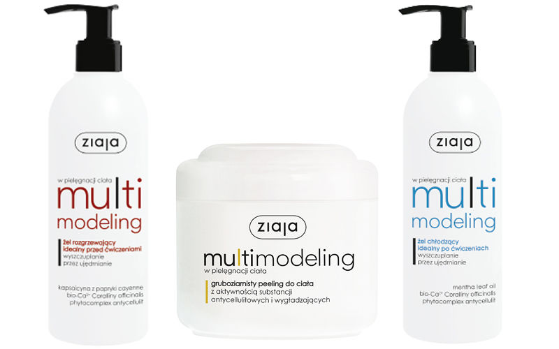 Ziaja Multimodeling kosmetyki ujędrniające przed i po treningu