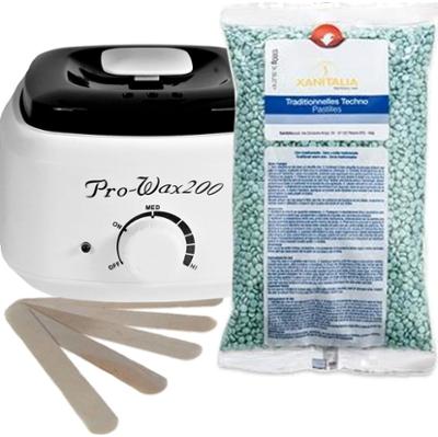 Zestaw podgrzewacz + wosk dropsy aloe + szpatuły