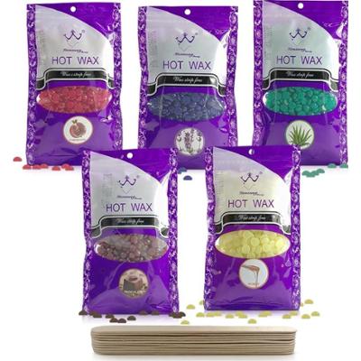 Zestaw depilacja wosk w granulkach 5x100g + szpat.