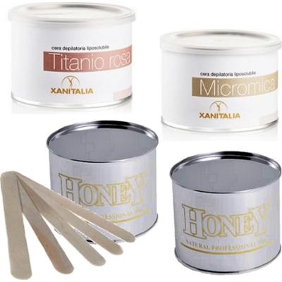 Zestaw 4x wosk w puszce + szpatuły