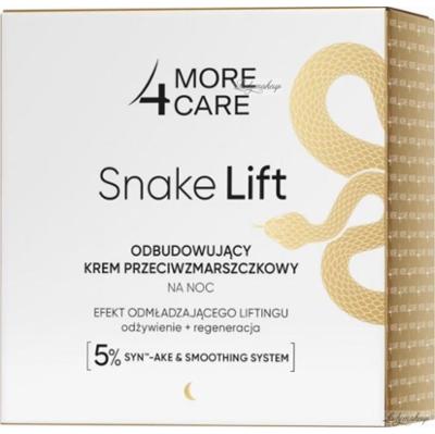 More4Care - Snake Lift - Odbudowujący krem przeciwzmarszczkowy na noc - 50 ml