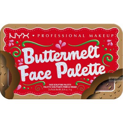 NYX Professional Makeup - Buttermelt Face Palette - Paleta do konturowania twarzy - 3 x 4 g