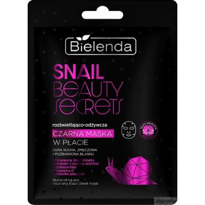 Bielenda - Snail Beauty Secrets - Illuminating and Nourishing Black Sheet Mask - Rozświetlajaco-odżywcza czarna maska w płacie - 1szt.