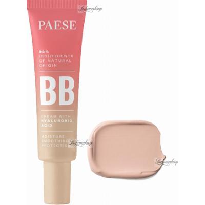 PAESE - BB Cream with Hyaluronic Acid - Krem BB z kwasem hialuronowym - 30 ml - 2,5C NUDE
