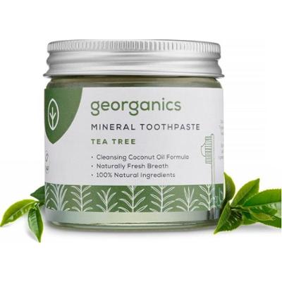 Mineralna pasta do zębów w słoiku, naturalny skład, do codziennej pielęgnacji, smak ziołowy (drzewo herbaciane), 60 ml