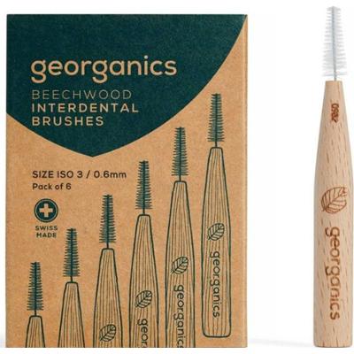 Szczoteczka międzyzębowa z drewna bukowego, do codziennej pielęgnacji, 0,6 mm, 6 sztuk