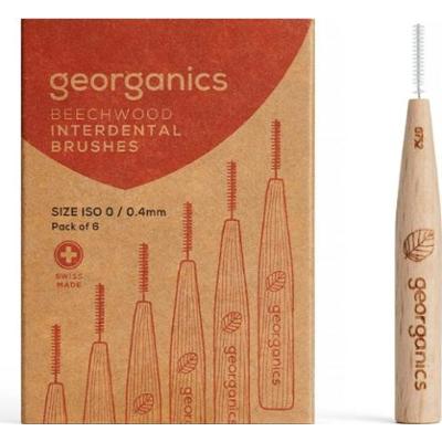 Szczoteczka międzyzębowa z drewna bukowego, naturalny skład, do codziennej pielęgnacji, do wąskich przestrzeni (0, 4 mm) 6 szt.