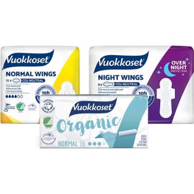 Organic & White, Zestaw tamponów i podpasek na dzień i noc