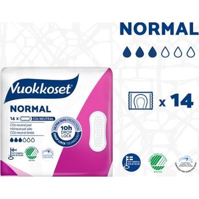 Podpaski bez skrzydełek WHITE NORMAL, 14 sztuk