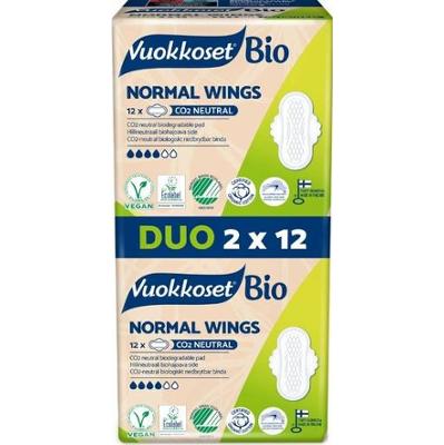 Podpaski ze skrzydełkami DUOPACK BIO NORMAL (2 x 12 szt.)