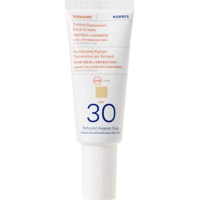 Korres - Yoghurt - Koloryzujący Krem Ochronny Do Twarzy Spf30 - Sun Yog. Tint. Face Spf30 - Dla Kobiet