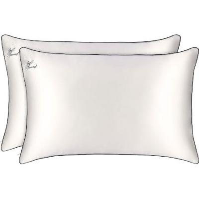 Slip - Komplet Poszewek Na Poduszkę Z Czystego Jedwabiu Queen - Pillowcase Duo Queen - Just Married - Dla Kobiet