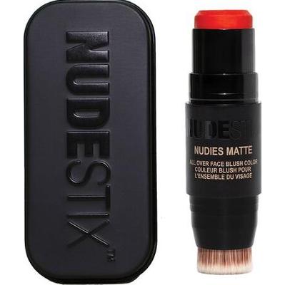 Nudestix - Nudies Matte Blush - Sztyft Do Konturowania Z Podwójną Końcówką - Nudies Matte Blush Color - Hot Fire Red - Dla Kobiet