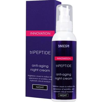 Krem zwiększający produkcję kolagenu i naturalnego kwasu hialuronowego Trójpeptydowy na noc 135 g