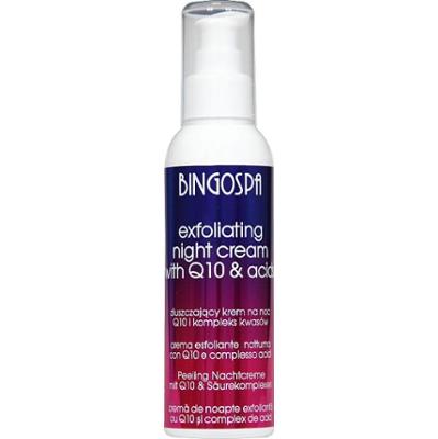 Krem na noc z kwasami - AHA - askorbinowym - mlekowym i koenzymem Q10 BINGOSPA