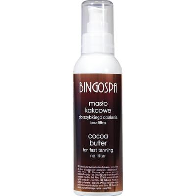 SZYBKA I TRWAŁA OPALENIZNA Masło kakaowe do szybkiego opalania bez filtra BINGOSPA