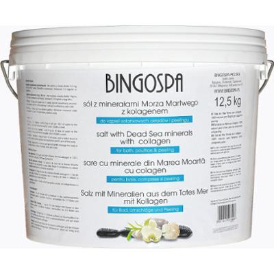 Sól z minerałami Morza Martwego z kolagenem 12,5 kg BINGOSPA