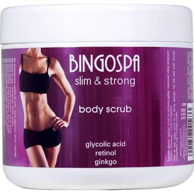 Body scrub kwas glikolowy retinol miłorząb BINGOSPA slim & strong