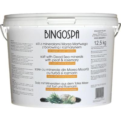 Sól z minerałami Morza Martwego z borowiną i rozmarynem 12,5 kg BINGOSPA