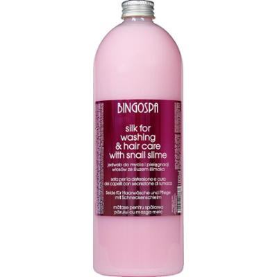 Jedwab 1000 ml do mycia i pielęgnacji włosów ze śluzem ślimaka BINGOSPA