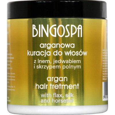 Arganowa kuracja do włosów z lnem, jedwabiem i skrzypem polnym BINGOSPA