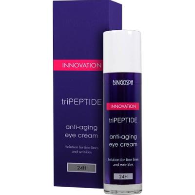 Trójpeptydowy krem pod oczy zwiększający produkcję kolagenu i naturalnego kwasu hialuronowego BINGOSPA
