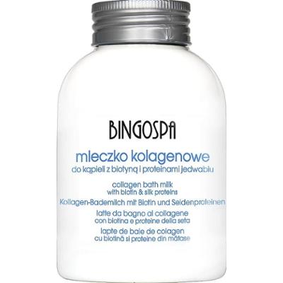 Mleczko kolagenowe do kąpieli z biotyną i proteinami jedwabiu BINGOSPA