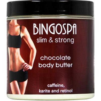 BRĄZUJĄCE OPALANIE Czekoladowe masło do ciała z kofeiną, karite i retinolem BINGOSPA slim & strong