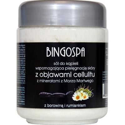 CELLULIT Sól do kąpieli wspomagająca pielęgnację skóry z objawami cellulitu, z minerałami z Morza Martwego, borowiną i rumiankiem BINGOSPA