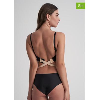 Bye Bra Ramiączka (3 szt.) w kolorze beżowym, białym i czarnym rozmiar: onesize