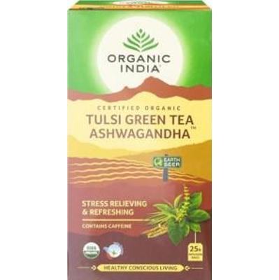Herbata Tulsi Green Tea Ashwagandha 25t Organic India