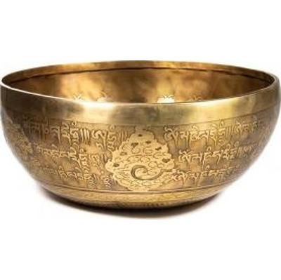 Misa Tybetańska ze zdobieniami OHM ręcznie rzeźbiona 700-850 g śr. 16 cm