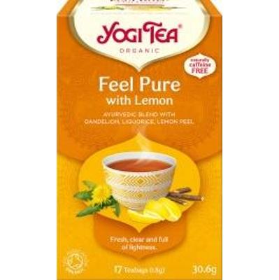 Herbata FEEL PURE WITH LEMON Detox z cytryną BIO 17 torebek Yogi Tea