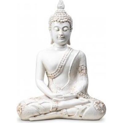Figura Budda w Medytacji biały z Tajlandii 760g wys. 27,5 cm