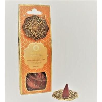 Kadzidełka 20 stożków z metalową podstawką Szałwia z Miętą (Dosha Kapha) Luxurious Veda