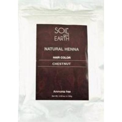 Ekskluzywna Henna do włosów Indyjska ORZECHOWY BRĄZ (Chestnut Brown) 100g Soil&Earth