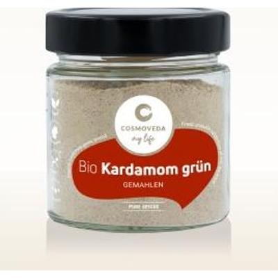 Kardamon zielony BIO mielony Sri Lanka 70g Cosmoveda (nowe szklane opakowanie)