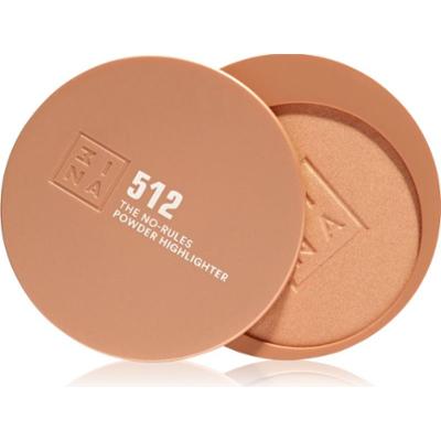 3INA The No-Rules Powder wielofunkcyjny kosmetyk do makijażu oczu, ust i twarzy odcień 512 - Soft pearly gold, highlighter 8 g