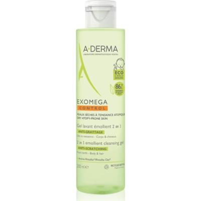 A-Derma Exomega Control 2 in 1 emollient cleansing gel żel pod prysznic do skóry suchej i atopowej 200 ml