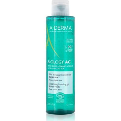 A-Derma Biology AC pieniący się żel myjący do skóry tłustej i mieszanej 200 ml
