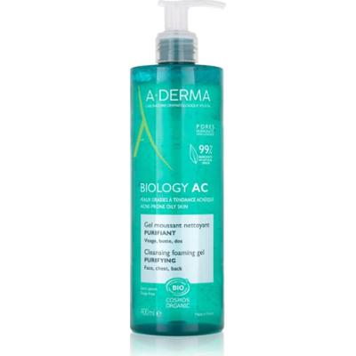 A-Derma Biology AC pieniący się żel myjący do skóry tłustej i mieszanej 400 ml