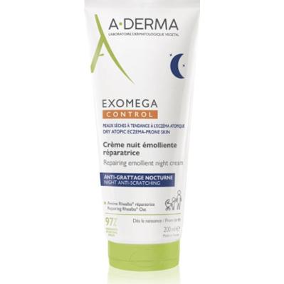 A-Derma Exomega Control Repairing Emollient Night Cream regenerujący krem na noc przeciw drapaniu 200 ml